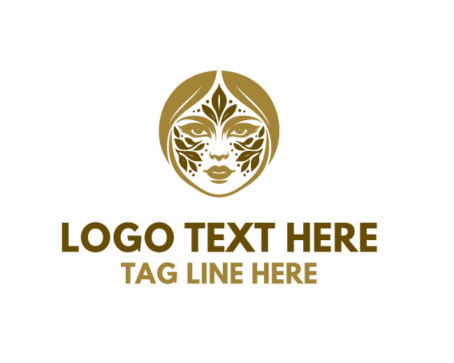 Woman Face Creative Art Logo