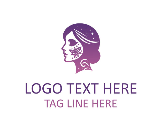 Woman Face Art Portrait Logo