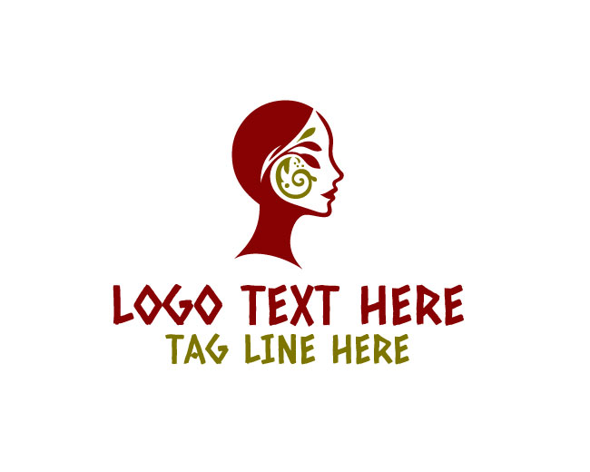 Luxury Beauty Woman Face Painting Logo