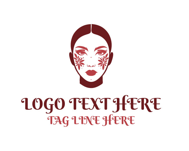 Woman Face Creative Splash Logo