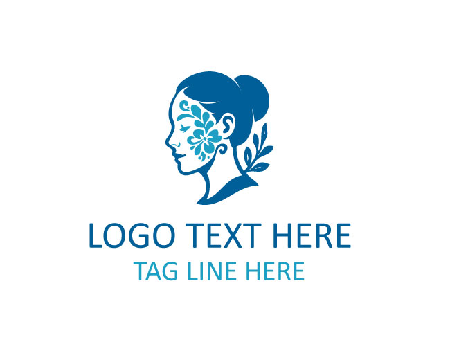 Woman Face Artistic Shadow Logo