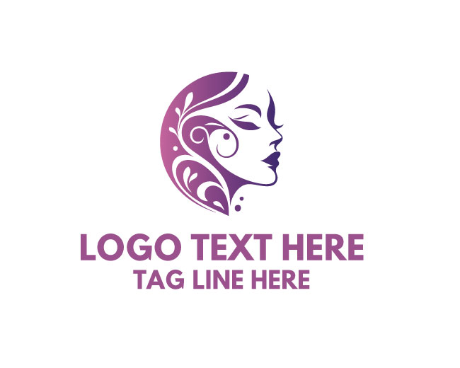 Art Color Woman Face Painting Logo
