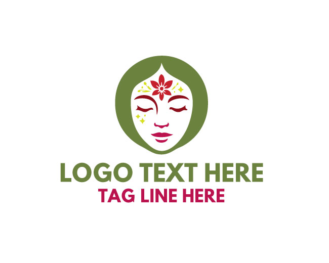  Beauty Shine Woman Face Painting Logo