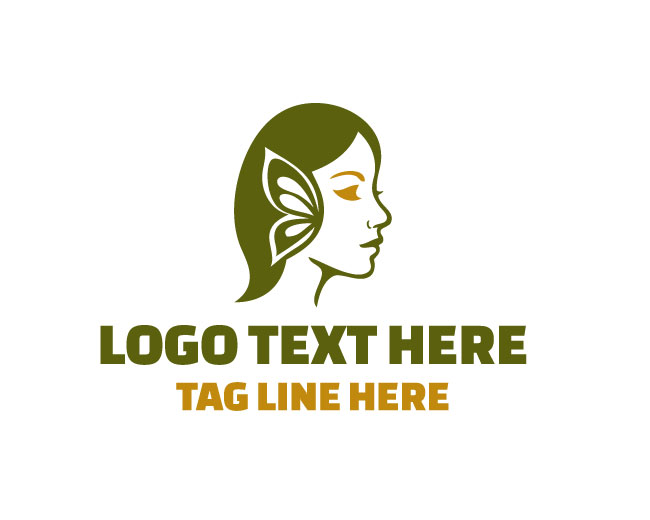 Artistic Glow Woman Face Painting Logo