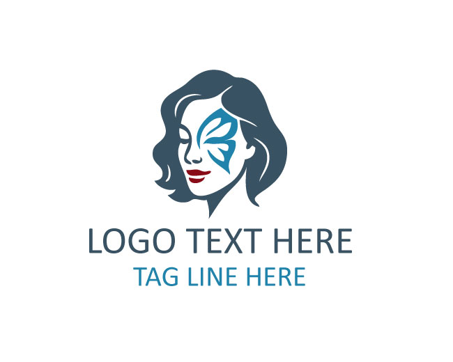Beauty Color Art Woman Face Painting Logo