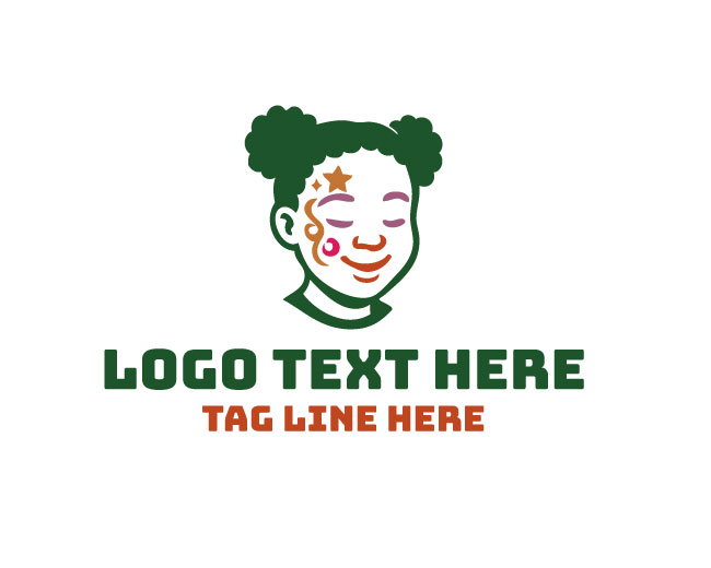 Color Dream Woman Face Painting Logo