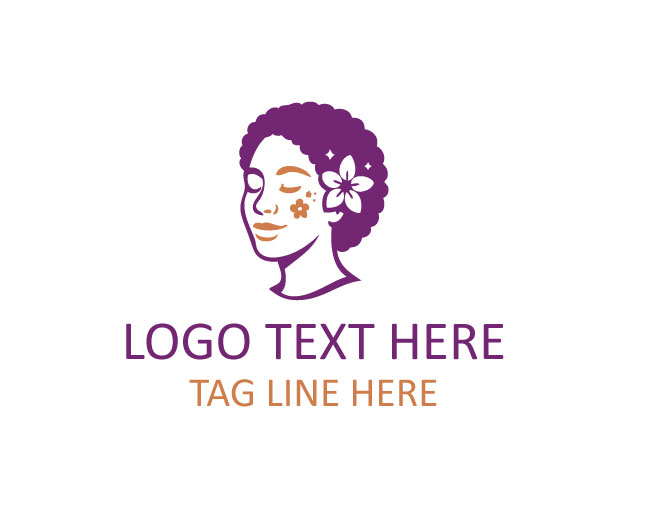 Art Color Woman Face Painting Logo