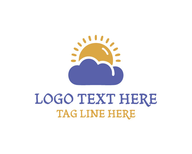 Cloud Sun Minimal Logo