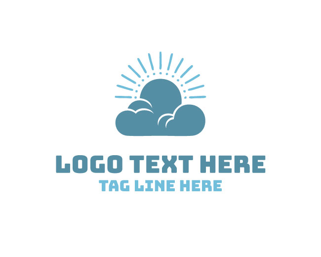 Cloud Sun Rays Logo