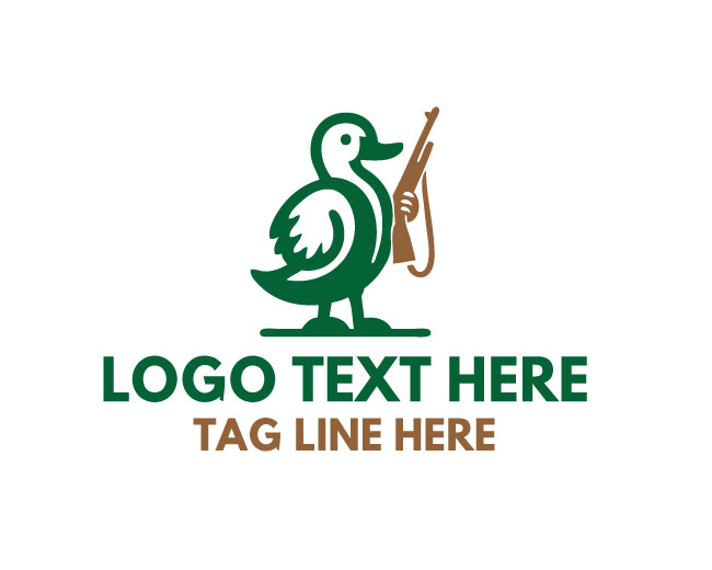 Duck Gun Mascot Logo
