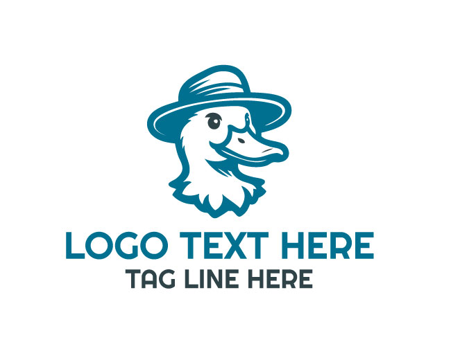 Duck Mascot Strong Logo