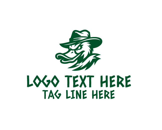 Duck Mascot Fun Logo