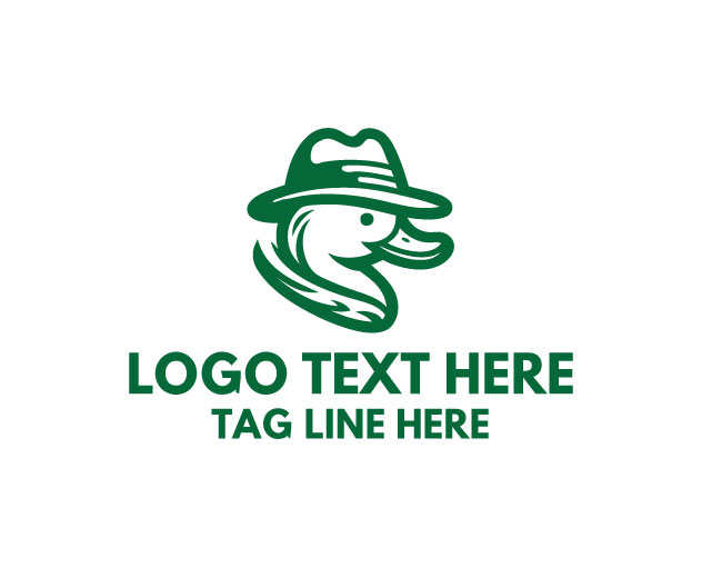 Duck Mascot Hat Logo
