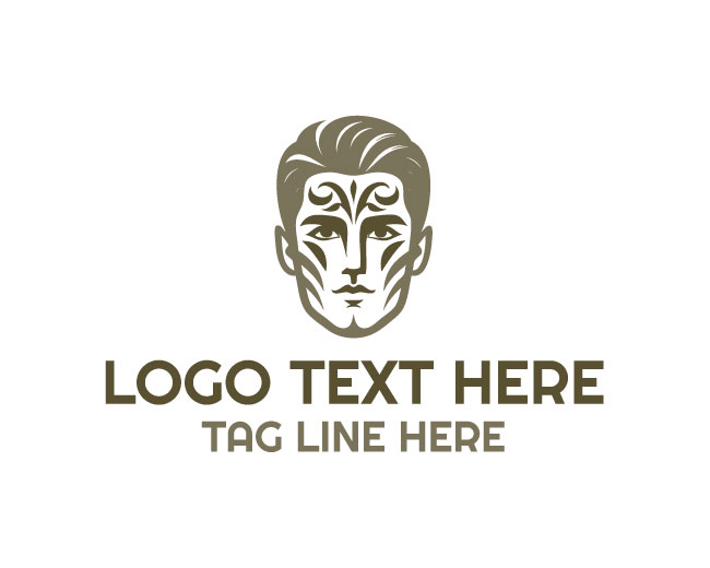 Man Face Paint Logo