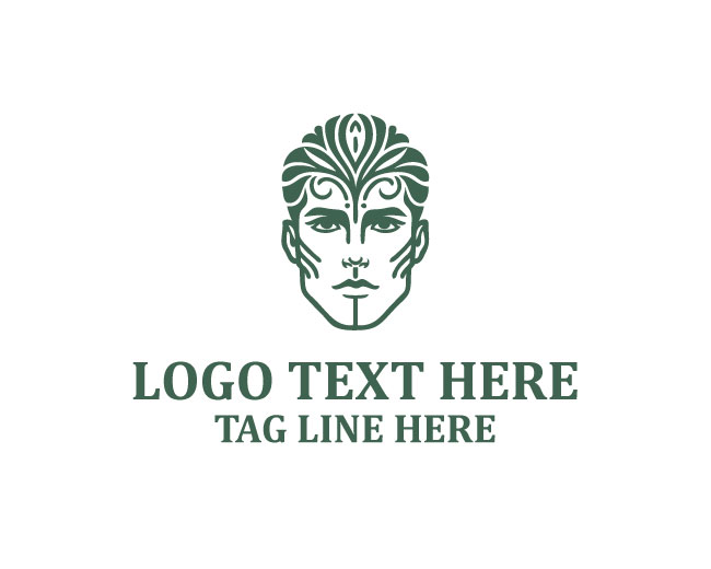 Man Face Paint Drip Logo
