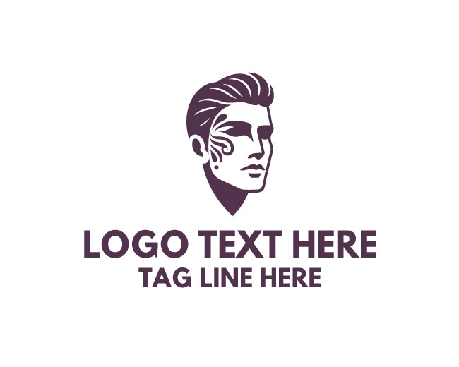 Man Face Clean Art Logo