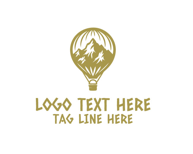 Mountain Balloon Circle Logo