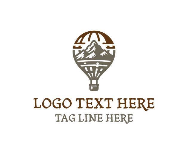 Mountain Balloon Wave Logo