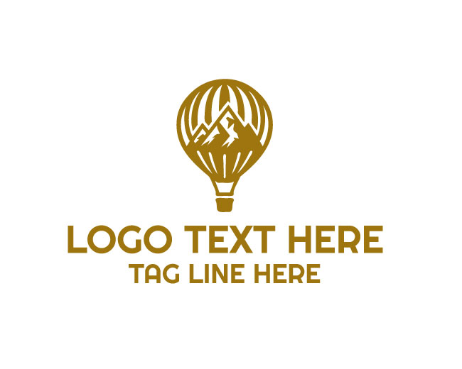 Mountain Balloon Reflection Logo