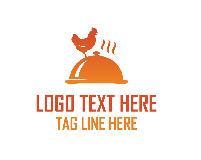 Roasting Meat Flame Logo
