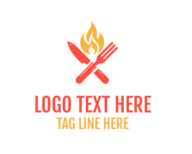 Roasting Dining Cross Fork Logo