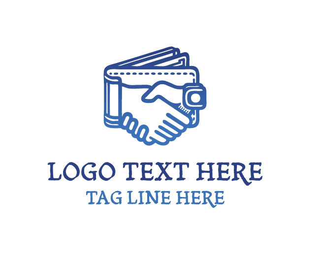 Wallet Hand Shaking Logo