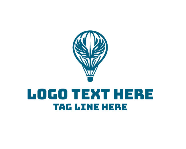 Wings Hot Air Balloon Logo