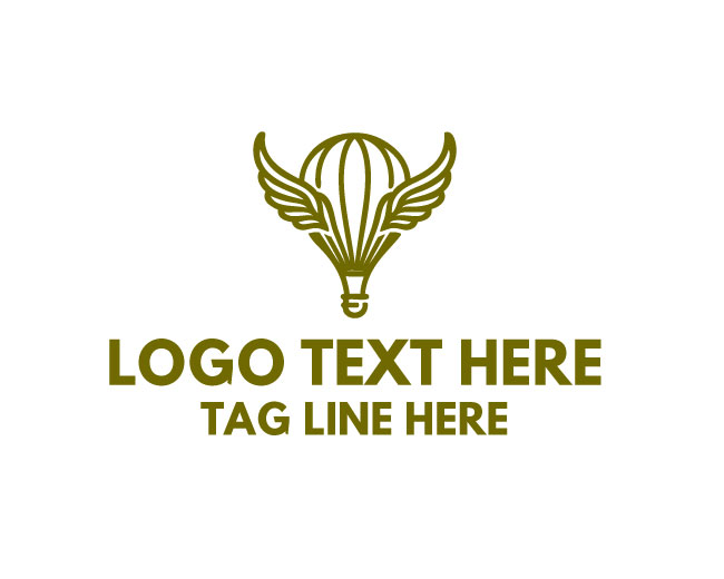 Wings Hot Air Balloon Flight Logo
