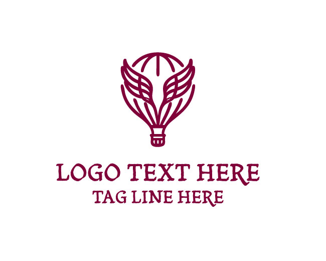 Wings Hot Air Balloon Logo
