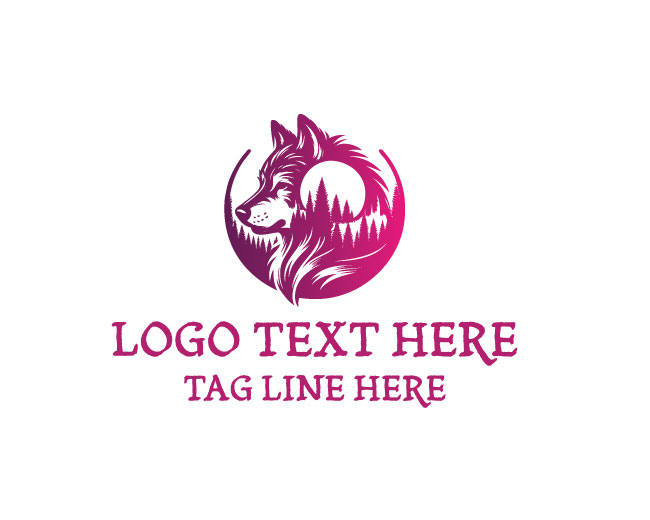 Pink Wolf Moon Logo
