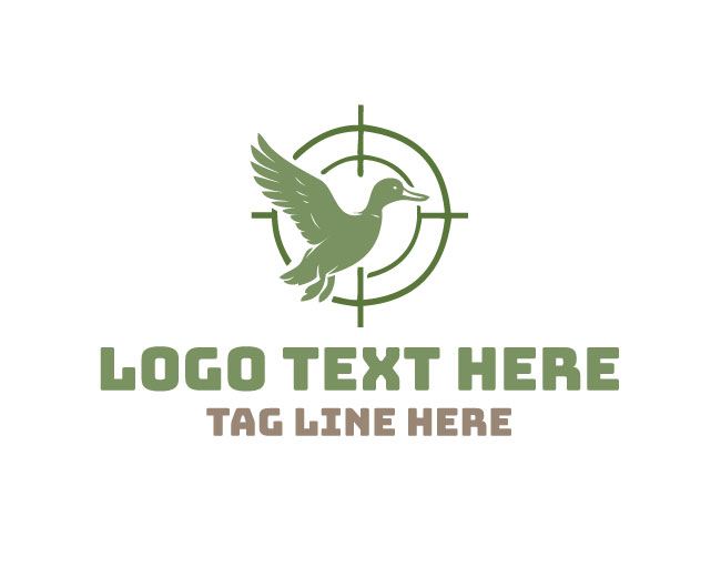 Flying Duck Hunting Logo
