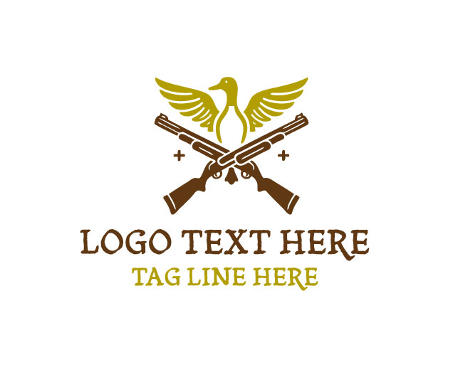 Duck Hunting gun Logo