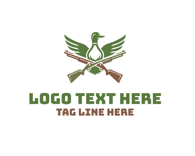  Duck Hunting Shotgun Logo