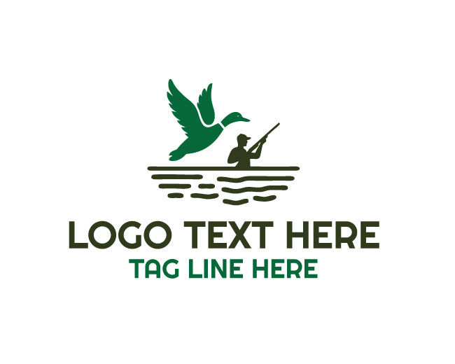 Duck Hunting Man Logo