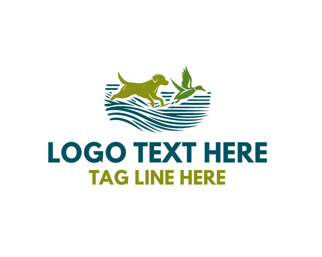 Duck Hunting By Dog Logo