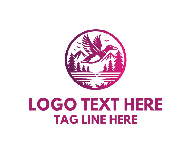 Duck Hunting Nature Logo