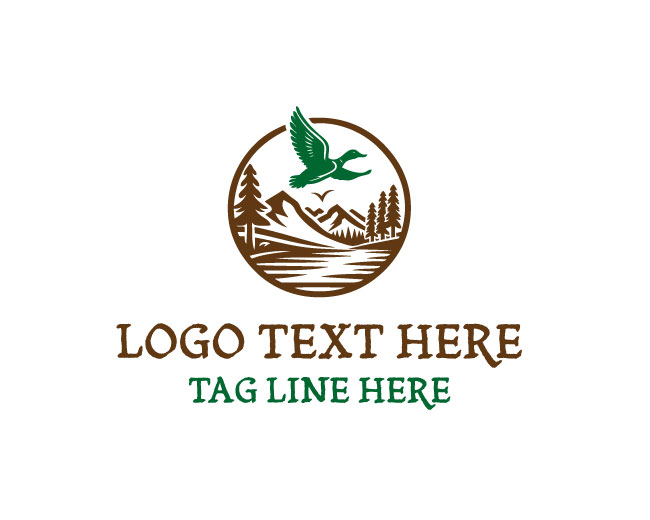  Duck Hunting flying  Logo