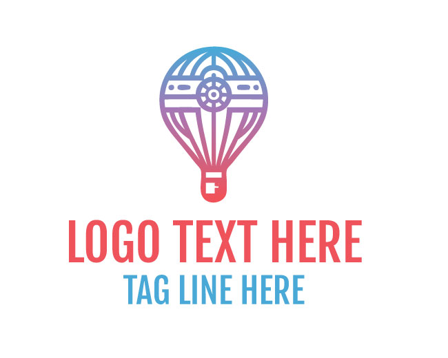 Hot Air Balloon Travel Logo