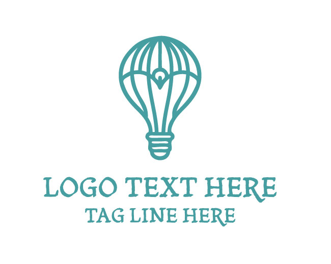 Hot Air Balloon Idea Logo