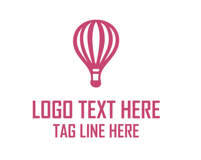 Hot Air Balloon Landscape Logo
