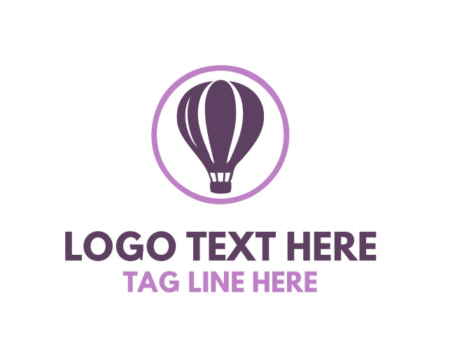 Hot Air Balloon Ground View Logo
