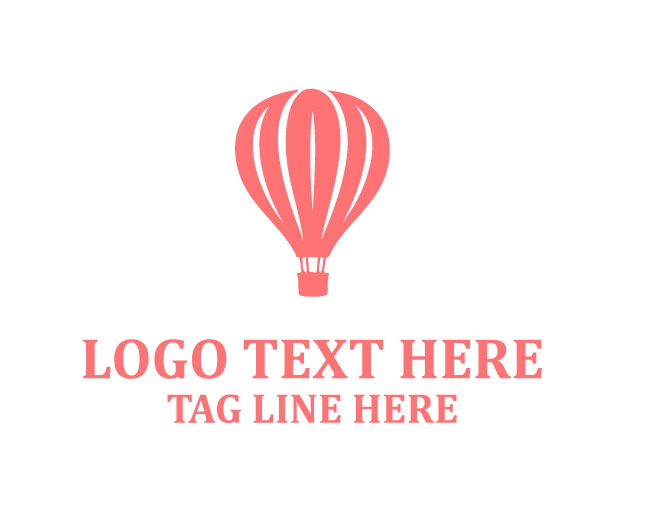 Pink Hot Air Balloon  Logo