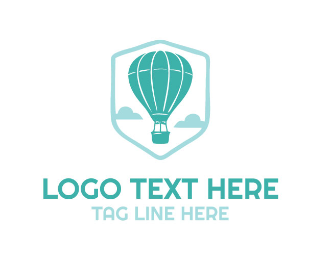  Hot Air Balloon Above Land Logo