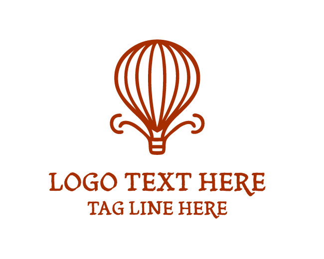 Hot Air Balloon Landing Logo