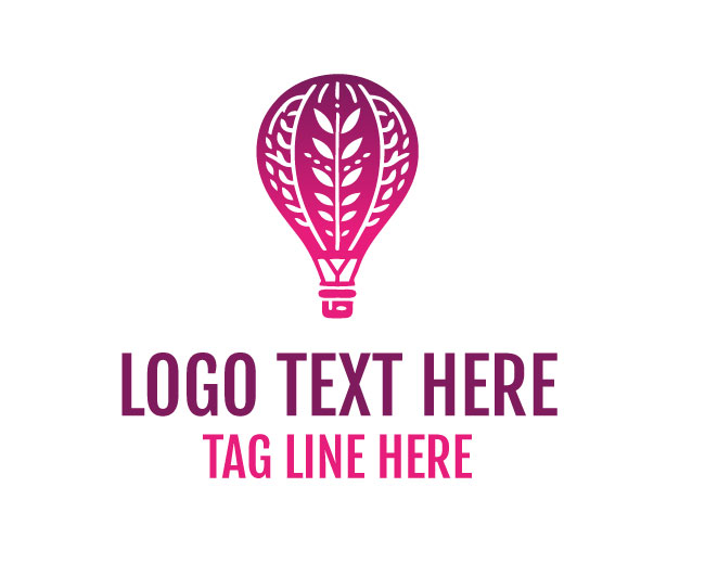 Pink Hot Air Balloon Air Logo
