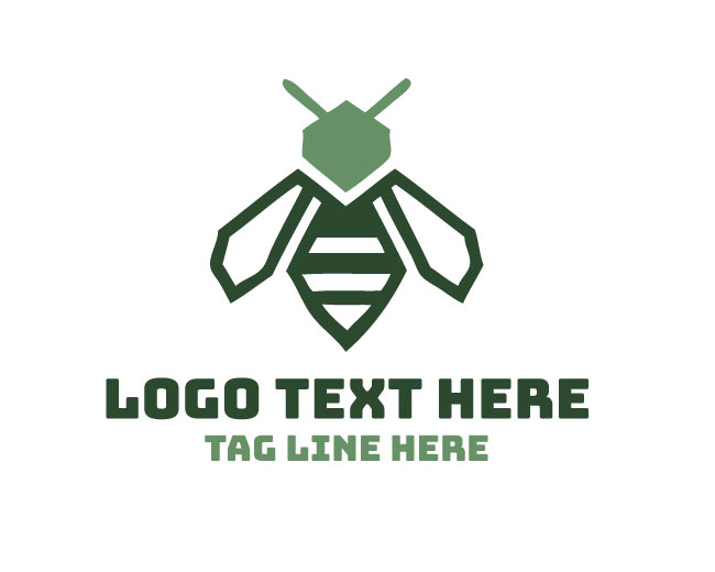 Simple Farm Honey Bee Logo