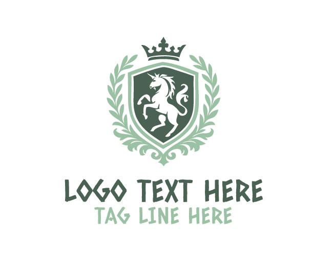Minimal Horse Crest Logo