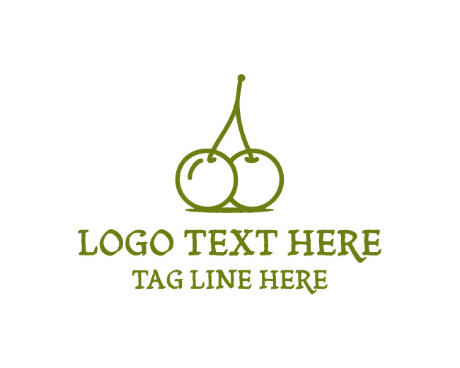 Cherry Outline Line Logo