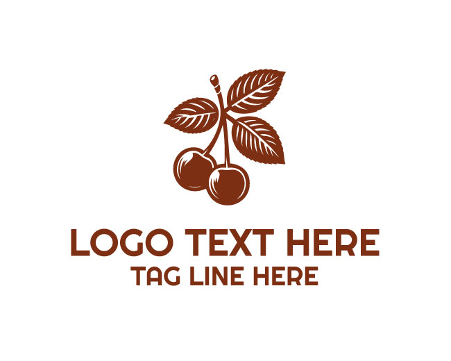 Clean Cherry Fruit Logo