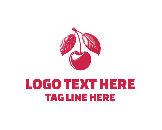 Simple Modern Cherry Logo